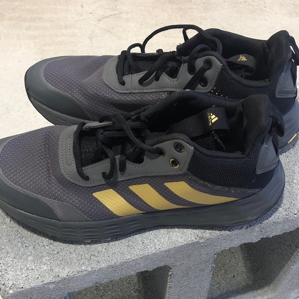 Adidas Black and Gold Athletic Shoes